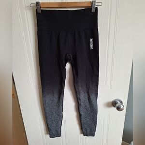 Gymshark Black and Gray Ombre Leggings